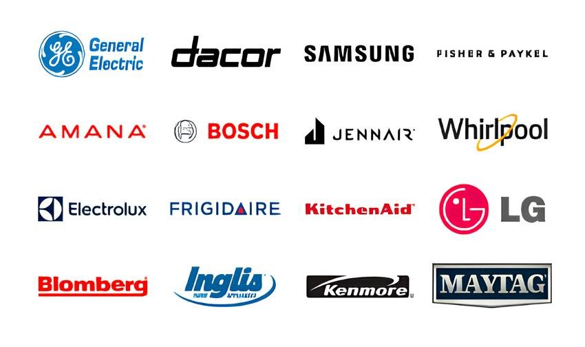 Appliance brands we service